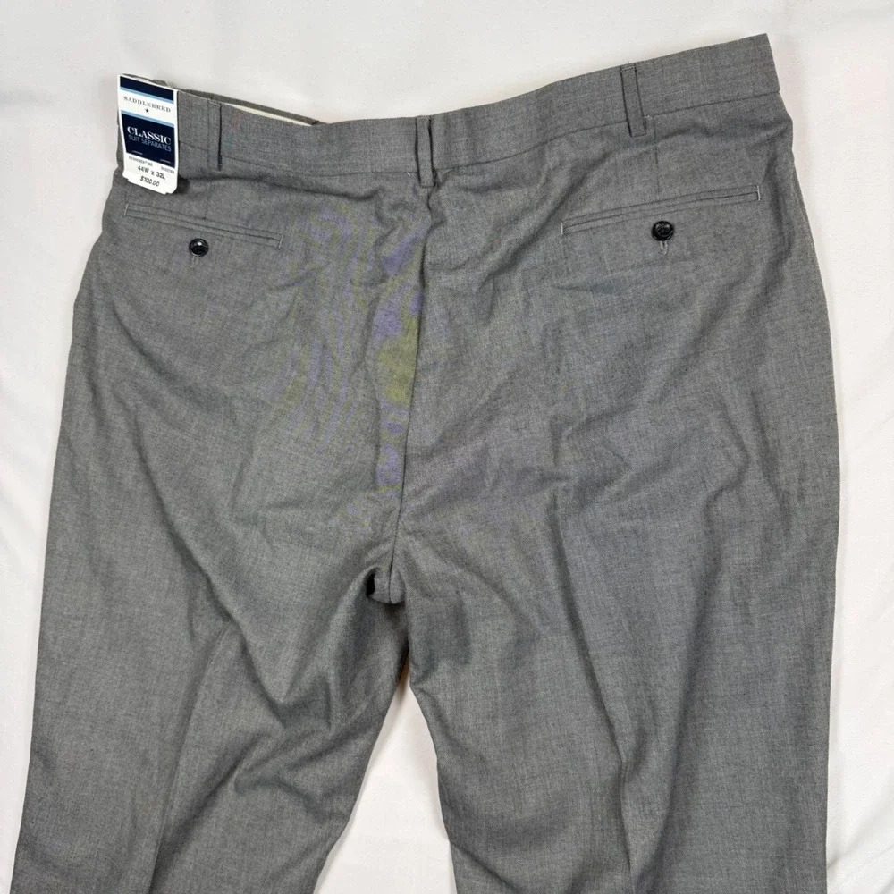 Saddlebred Martin Classic Suit Separates Pleated Pants Grey 44W x 32L NWT